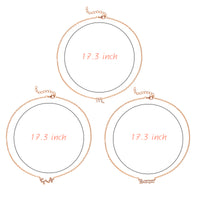 PANTIDE 3Pcs Constellation Zodiac Layer Necklaces for Women Girls, Retro Gold Plated 12 Constellation Pendant Necklace Exquisite Letter Horoscope Old English Zodiac Sign Necklace Jewelry Birthday Gift