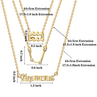 PANTIDE 12Pcs Constellation Zodiac Layer Necklaces Bracelet Earrings Aquarius Pisces Aries Taurus Gemini Cancer Leo Virgo Libra Scorpio Sagittarius Capricorn Initial Dainty Jewelry Gift for Girl Women