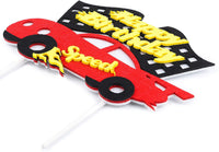 PANTIDE Birthday Cake Topper Decoration - Racing Car Theme Birthday Party Decoration Ideas Baby Shower Birthday Cake Supplies