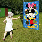 PANTIDE Mickey Mouse Toss Games with 4 Bean Bags, Mickey Minnie Mouse Indoor Outdoor Party Games, Mickey Themed Birthday Party Decoration Supplies, Great Throwing Games Large Banner for Kids and Adult