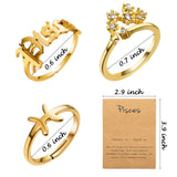 PANTIDE 3Pcs Constellation Zodiac Sign Open Rings for Women Girls, Retro Gold Plated 12 Constellation Finger Rings, Exquisite Letter Horoscope Old English Zodiac Sign Rings Jewelry for Birthday Gift