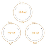 PANTIDE 3Pcs Constellation Zodiac Layer Necklaces for Women Girls, Retro Gold Plated 12 Constellation Pendant Necklace Exquisite Letter Horoscope Old English Zodiac Sign Necklace Jewelry Birthday Gift