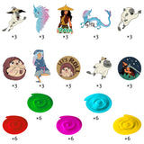 PANTIDE 30Pcs Dragon Princess Adventure Hanging Swirls Decorations Kumandra Story Whirls Glitter Foil Ceiling Swirls Streamers Party Decorations Supplies Hanging Ornaments for Birthday Party Baby Shower