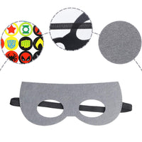 PANTIDE 24Pcs DIY Superhero Masks,Multicolored Superhero Party Supplies for Kids