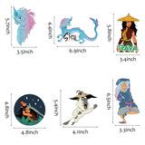 PANTIDE Dragon Princess Adventure Table Toppers Sticks Centerpiece for Baby Shower Double-Sided Photo Booth Props Cake Toppers Kumandra Story Themed Birthday Party Supplies Decorations for Kids(30Pcs)