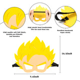PANTIDE 12 Pcs Dragon Ball Felt Masks for Kids, DBZ Themed Birthday Party Favors Pretend Play Dress Up Costumes Photo Booth Props, Masks with Elastic Band Include Super Saiyan Goku Gohan Master Roshi