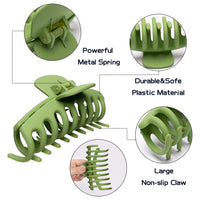 PANTIDE 8 Pcs Hair Claw Clips for Women Girls - Including Large Matte Clips for Thick Hair, Octopus Spider Clips, Non-Slip Round Clips, Fashion Styling Accessories with Daisy Drawstring Storage Bag