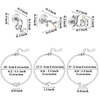 PANTIDE 12 Pcs Constellation Zodiac Layer Horoscope Necklaces Bracelet Earrings Jewelry for Women Initial 14K Gold Rose Gold Silver Plated 12 Constellation Charm Adjustable Accessories Gift with Cards