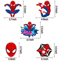 PANTIDE 30Ct Spiderman Hanging Swirls Decorations, Spiderman Whirls Glitter Foil Ceiling Swirls Streamers Decorations, Avengers Superhero Themed Party Supplies Favors for Kids Birthday Baby Shower