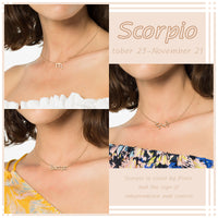 PANTIDE 3Pcs Constellation Zodiac Layer Necklaces for Women Girls, Retro Gold Plated 12 Constellation Pendant Necklace Exquisite Letter Horoscope Old English Zodiac Sign Necklace Jewelry Birthday Gift