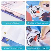 PANTIDE Frozen Toss Game Banner with 4 Bean Bags, Snow Queen Elsa Anna Party Games Activities for Kids and Adults, Frozen Theme Indoor Outdoor Throwing Game Birthday Party Decoration Supplies