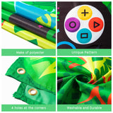 PANTIDE Level 16 Video Game Happy Birthday Backdrop Banner- Level Up Birthday Party Decorations Supplies, Game Controller Balloon Banner Background, Game On Party Large Poster Accessory (6.5 x 3.8ft)