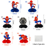 PANTIDE 7Pcs Spiderman Honeycomb Centerpieces Table Topper, Double-Sided Spiderman Table Decor, Avengers Superhero Themed Party Favors Decorations Photo Booth Props for Kids Birthday Party Supplies