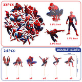 PANTIDE 87Pcs Spiderman Party Decorations Favors for Kids Birthday– Spiderman Happy Birthday Banner, Foil Latex Balloons, Masks, Cupcake Toppers, Stickers - Avengers Superhero Birthday Party Supplies
