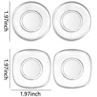 PANTIDE 4 Pack Nano Gel Pads Traceless Magic Stickers, Double-Sided Washable Reusable Universal Sticky Cell Phone Pads Car Phone Holder, Multi-Functional Non-Slip Mats Gripping Pads