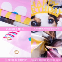 PANTIDE Puppy Birthday Toss Games Banner with 4 Bean Bags - Fun Indoor Outdoor Party Game Activities for Kids and Adults, Puppy Birthday Themed Throwing Games Party Decoration Supplies Set