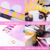 PANTIDE Puppy Birthday Toss Games Banner with 4 Bean Bags - Fun Indoor Outdoor Party Game Activities for Kids and Adults, Puppy Birthday Themed Throwing Games Party Decoration Supplies Set