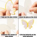 PANTIDE 46Pcs Butterfly Party Decoration Supplies Kit Happy Birthday Banner Butterfly Foil Latex Balloons 3D Butterfly Wall Stickers Decor Cake Topper for Girls Women Birthday Baby Shower Spring Party