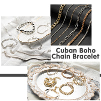 PANTIDE 14Pcs Gold&Silver Chain Bracelets Set Stackable Metal Links Adjustable Layered Cuban Chunky Boho Beads OT Toggle Paperclip Bangle Bracelets Fashion Jewelry Gifts for Women Girls