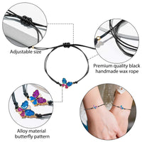 PANTIDE 2Pcs Pinky Promise Bracelets Adjustable Distance Matching Bracelets for Best Friends Couple Family Sisters Friendship Bracelets Birthday Gift for Girlfriend Boyfriend Teen Girls Women Men