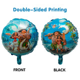 PANTIDE 36 Pieces Moana Party Decorations Supplies Kit - Including Double-Sided Latex Balloons, Foil Balloons, Cake & Cupcake Toppers, Banner Flag, Table Cover for Kids Birthday Party Baby Shower