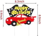 PANTIDE Birthday Cake Topper Decoration - Racing Car Theme Birthday Party Decoration Ideas Baby Shower Birthday Cake Supplies