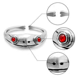 PANTIDE 3 Pcs Frog Open Rings Set for Women, Vintage Adjustable Alloy Animal Finger Rings, Cute Silver Frog with Red Purple Eyes Rings, Fashion Jewelry Gifts for Anniversary Birthday Valentine’s Day