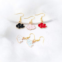 PANTIDE 5 Pairs Kawaii Anime Cloud Dangle Earrings, Personalized Cloud Pendant Earrings with Golden Hypoallergenic 925 Sterling Silver Hooks, Cartoon Jewelry Gifts Accessories for Unisex Anime Fans