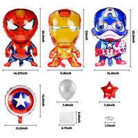 PANTIDE 40Pcs Superhero Balloons Avengers Birthday Party Supplies, Superheroes Foil Balloons Decorations Kit for Kids Superhero Theme Party Favors Baby Shower Christmas