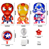 PANTIDE 40Pcs Superhero Balloons Avengers Birthday Party Supplies, Superheroes Foil Balloons Decorations Kit for Kids Superhero Theme Party Favors Baby Shower Christmas