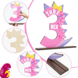 PANTIDE Pink Dinosaur Number 3 Wooden Table Centerpiece for Girls Roar Three Rex Jungle Themed Birthday Party Decoration Supplies Little Dino Number Ornament for 3rd Baby Shower Cake Smash Photo Props