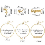 PANTIDE 12Pcs Constellation Zodiac Layer Necklaces Bracelet Earrings Aquarius Pisces Aries Taurus Gemini Cancer Leo Virgo Libra Scorpio Sagittarius Capricorn Initial Dainty Jewelry Gift for Girl Women