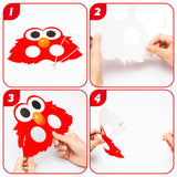 PANTIDE 24 Packs Sesame Printed Masks Birthday Party Supplies - Elmo Cookie Monster Big Bird Dress up Party Favors for Kids, Cartoon Sesame Themed Birthday Party Pretend Play Cosplay Photo Booth Props
