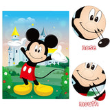 PANTIDE Pin The Nose and Mouth on Mickey Mouse Party Games for Kids, Mickey Mouse Make-a-Face Stickers, Large Poster with Blindfolds and Reusable Stickers, Mickey Mouse Birthday Party Favor Supplies
