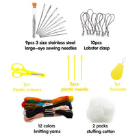 PANTIDE 6 Packs Jojo Sewing Kits for Kids – DIY Felt Art Crafts Gifts, Learn to Sew Your Own Jojo Unicorn with Accessories, Creative Educational Nursery Sewing Craft Activities for Beginner Boys Girls