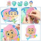 PANTIDE Cartoon Guppies Fish 2nd Party Decorations Supplies Kit Including Number 2 Balloons 12 inch Latex Balloons Shell Foil Balloons Cake Toppers TWO Banner for Kids Birthday Baby Shower(39 Pcs)