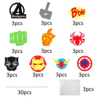 PANTIDE 30Pcs Superhero Table Toppers Birthday Party Centerpiece Sticks Photo Booth Props Party Supplies Decorations for Kid’s Birthday Party Baby Shower