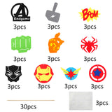 PANTIDE 30Pcs Superhero Table Toppers Birthday Party Centerpiece Sticks Photo Booth Props Party Supplies Decorations for Kid’s Birthday Party Baby Shower