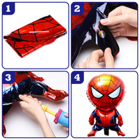 PANTIDE 8Pcs Spiderman Balloons 5th Birthday Kit- Avengers Theme Birthday Party Supplies Decorations Balloons Bundle for Baby Boys, Perfect for Kids’ Superhero Theme Party Favors Party Foil Balloons