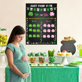 PANTIDE St. Patrick's Day Gender Reveal Party Games for Guests Cast Your Vote He or She Gender Reveal Poster with Team Boy or Team Girl Voting Stickers Game for Lad or Lass Baby Shower Party Supplies
