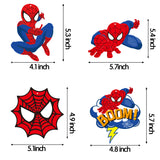 PANTIDE Spiderman Party Decorations - 30Pcs Spiderman Centerpiece Sticks Table Toppers, Double Sided Cupcake Toppers Photo Booth Props, Avengers Superhero Party Decor Supplies Favors for Kids Birthday
