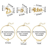 PANTIDE 12 Pcs Constellation Zodiac Layer Horoscope Necklaces Bracelet Earrings Jewelry for Women Initial 14K Gold Rose Gold Silver Plated 12 Constellation Charm Adjustable Accessories Gift with Cards