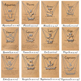 PANTIDE 48Pcs Twelve Constellation Charm DIY Jewelry Making Kit for Women Girls Zodiac Layer Sign Old English Letter Horoscope Pendant with Necklace Display Cards Alloy Chain Lobster Clasps Jump Rings