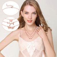 PANTIDE 3Pcs Constellation Zodiac Layer Necklaces for Women Girls, Retro Gold Plated 12 Constellation Pendant Necklace Exquisite Letter Horoscope Old English Zodiac Sign Necklace Jewelry Birthday Gift