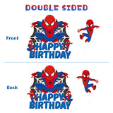 PANTIDE 49Pcs Spiderman Cake Topper Cupcake Toppers - Happy Birthday Cake Decoration, Cupcake Picks of Different Spiderman Patterns, Avengers Superhero Themed Birthday Party Decorations for Kids Boys