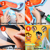 PANTIDE 56Pcs Dragon Ball Balloons Party Supplies Kit – DBZ Super Saiyan Goku Gohan Foil Balloons, 12 Inch Dragon Ball Printed Solid Color Latex Balloons, Dragon Ball Themed Birthday Party Decorations