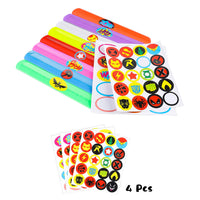 PANTIDE DIY Superhero Slap Bracelets Party Favor with Superhero Stickers for Kids Boys&Girls Birthday Party Supplies Birthday Gifts Class Prizes-48 Pack