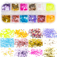 PANTIDE 24 Colors/Set Holographic 3D Butterfly Nail Glitter Sequins and 48 Sheets Water Transfer Nail Decals Stickers Tattoos, Laser Sparkle Confetti Flakes Manicure Nail Art Supplies DIY Crafting