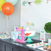 PANTIDE Pink Dinosaur Number 3 Wooden Table Centerpiece for Girls Roar Three Rex Jungle Themed Birthday Party Decoration Supplies Little Dino Number Ornament for 3rd Baby Shower Cake Smash Photo Props