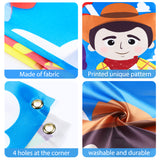 PANTIDE Toy 4th Toss Game with 4 Bean Bags, Toy 4th Party Supplies Party Games Party Decoration for Kids, Large Fabric Banner Indoor Outdoor Throwing Carnival Games for Birthday